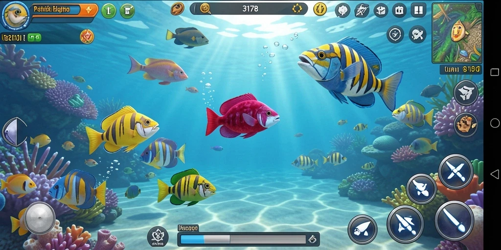 Gameplay seru menembak ikan di lautan.