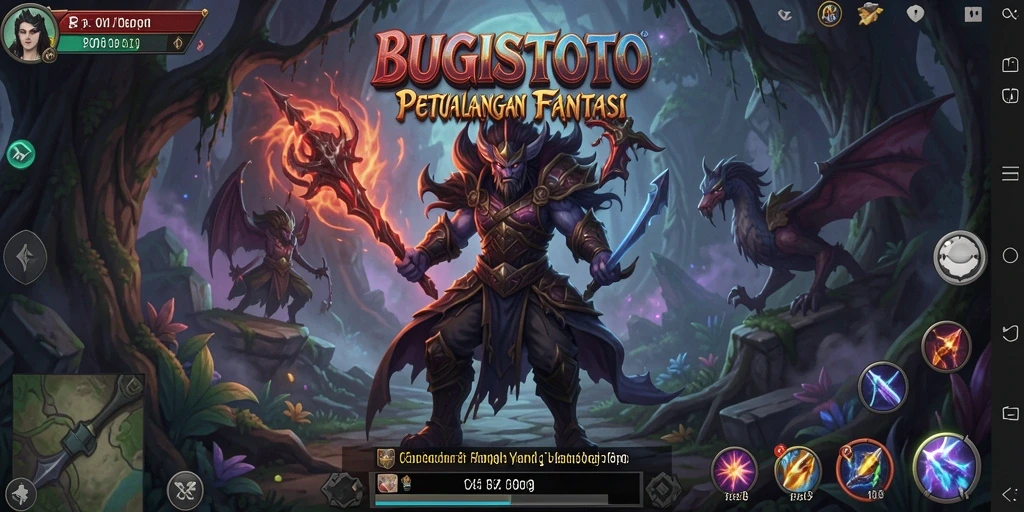 Screenshot gameplay menampilkan pertempuran seru dalam dunia RPG