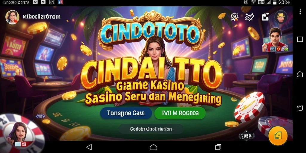 Tampilan gameplay menarik dari CINDOTOTO dalam suasana Kasino.