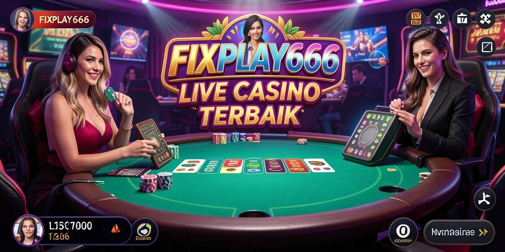 Tampilan menarik dari gameplay Live Casino di FIXPLAY666.