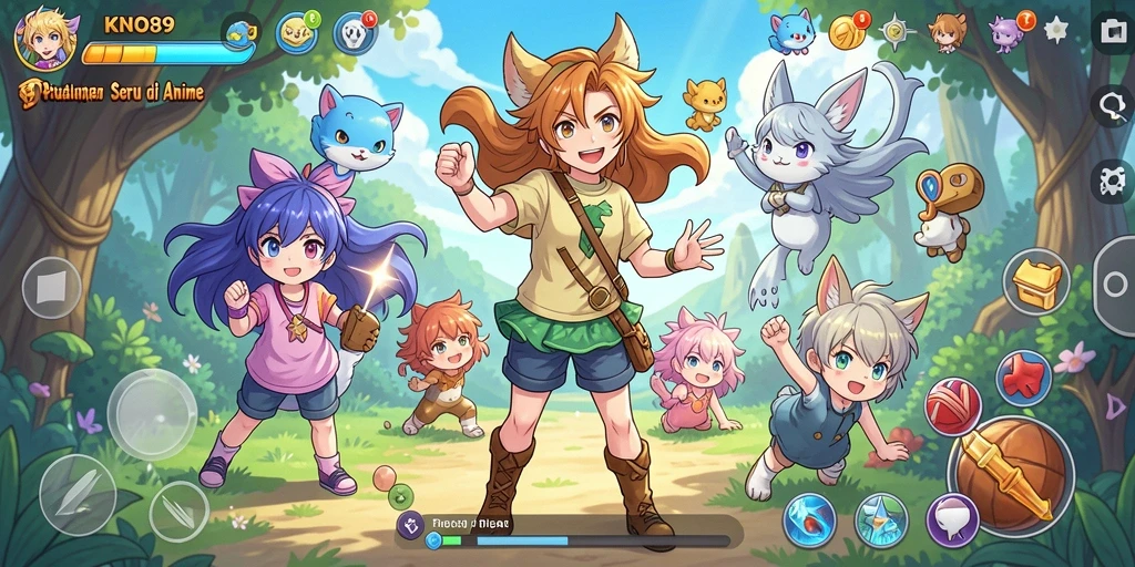 Tampilan menarik dari gameplay KNO89 dengan karakter Anime.