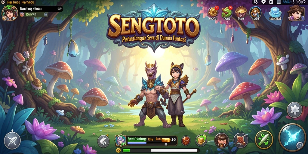 Screenshot gameplay <strong>SENGTOTO</strong> menunjukkan aksi seru petualangan di dunia fantasi.