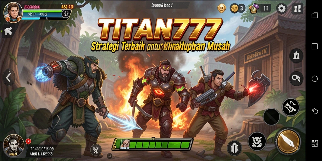Tampilan menakjubkan dari gameplay strategi di TITAN777.